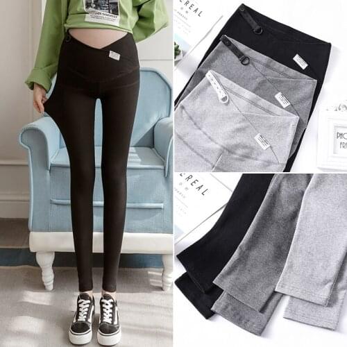 7018# Maternity Pants Spring Autumn Support Abdomen Low Waist Pants Maternity Leggings Maternity Trousers