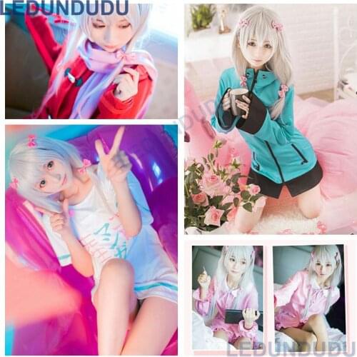 Anime Eromanga Sensei Cosplay Costume Izumi Sagiri Copslay Coat Sleepwear Pink Pajamas T-shirt Fancy Party Outfits for Halloween