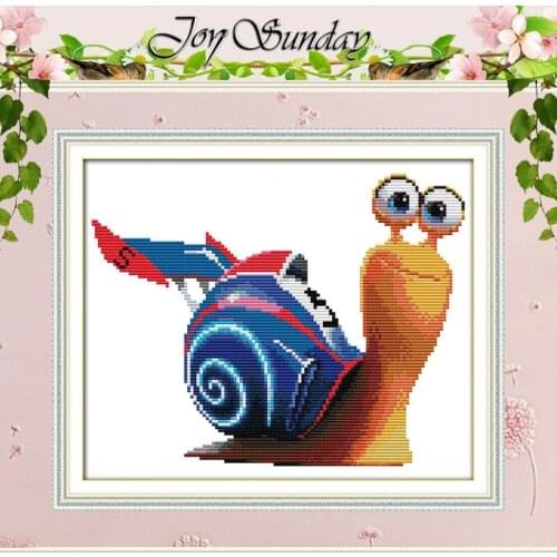 Free Shipping Snail Counted Cross Stitch 11CT 14CT Cross Stitch Set Unfinished Chinese Cross-stitch Kits Embroidery Needlework