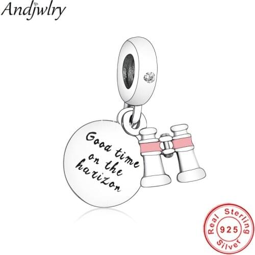 Binoculars Dangle Charm Pendant Fit Pandora Charms Original Bracelet 925 Siver Charm Bangle DIY Jewelry Berloque