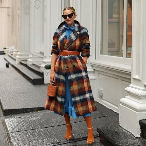 Brangdy Women's Plaid Coats