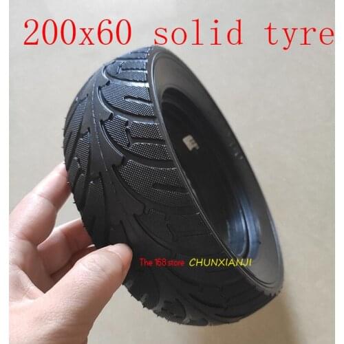 Lightning delivery 200x60 electric scooter solid tire explosion-proof tire 8 inch pneumatic tire hollow stab-proof tire 200*60