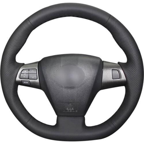Black Artificial Leather No-slip Car Steering Wheel Cover for Toyota Corolla RAV4 Auris Wish Vanguard Voxy 2010 2011 2012 2013