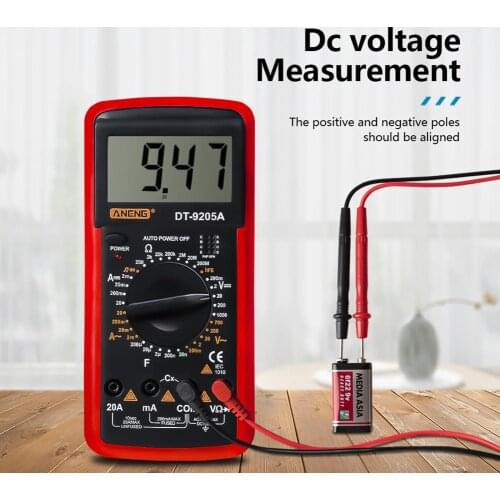 ANENG DT-9205A Digital Voltmeter Current Voltage Meter Resistance Tester