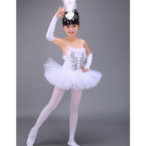 Child White Swan Lake Ballet Costume Girl Dance Dresses Ballerina Dress Kids Ballet Gymnastics Leotard Dance For Girls
