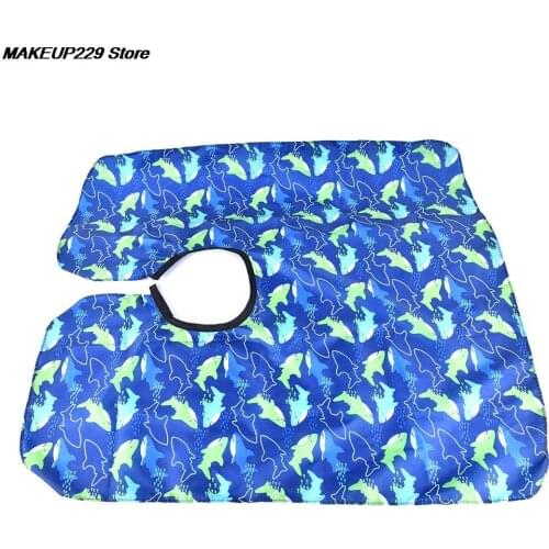 Kids Salon Hairdressing Dolphin Barber Children Hairdresser Waterproof Hair Cutting Gown Cape 78x69cm