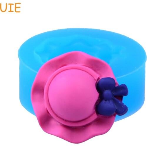 FYL412U 26.7mm Hat with Ribbon Silicone Mold - for Sugarcraft, Fondnat, Cake Decoration, DIY Handmade, Jewelry, Resin, Oven Safe