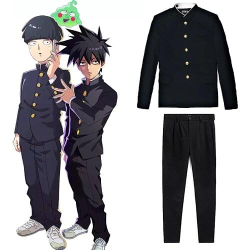 Anime Mob Psycho 100 Cosplay Costume Kageyama Shigeo Black Uniform Pants Unisex Gakuran Suits Mobu Saiko Hyaku