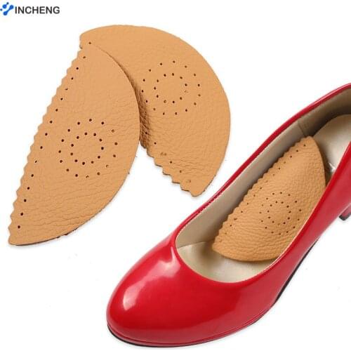 Leather Insoles for shoes arch support sandals foot Pads for Women High Heels Sandals Insert Half Yard Pad Massage Foot Care
