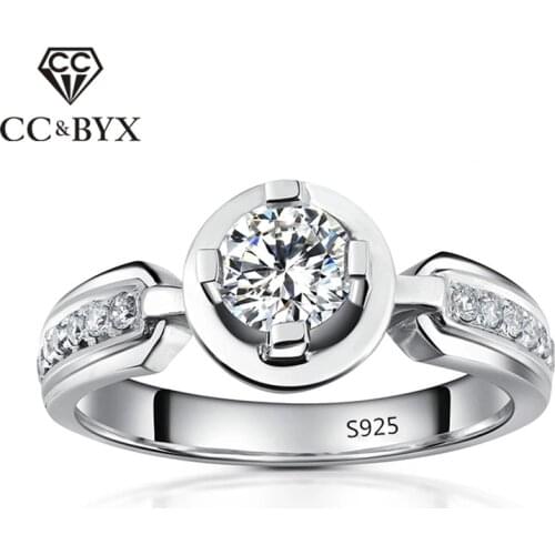 Round Wedding Rings For Women White Gold Overlay Women vintage jewelry accessories CC013