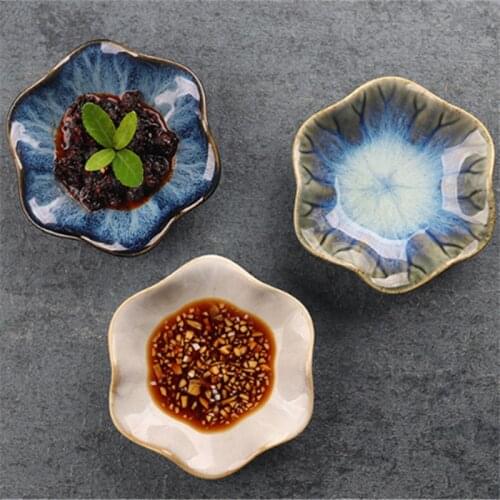 Kitchen Porcelain Saucer Seasoning hot Sauce Dish cup Ceramic Plate Small Dish Plates Butter mustard Sushi Vinegar Soy Dishes