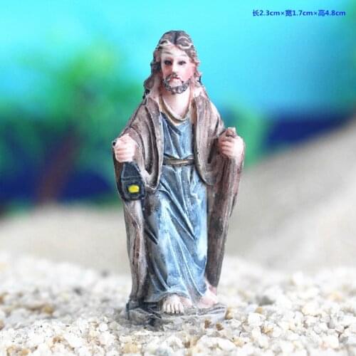 Mini Jesus Religious Figure Sand with Meat Plant Decoration Resin Decoration Resin Doll
