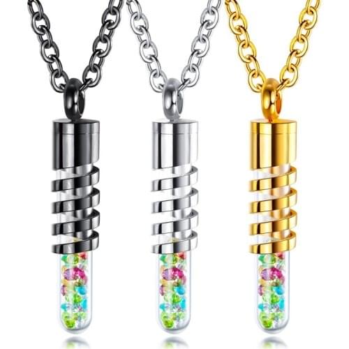 Fashion Chain Men Necklace Pendant Stainless Steel Bottle Shape Pendants Necklaces For Women Engagement Jewelry Wholesale