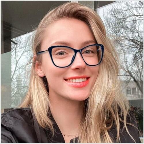 Trendy Cat Eye Women Anti Blue Light Glasses Frames Fashion High Quality Optical Glasses Frames Female Eyeglasses Spectacle