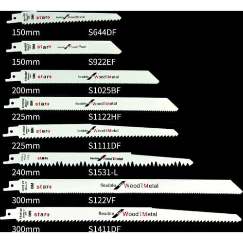 8pcs Reciprocating Saber Saw Blades Set Universal Metal Curve Wood Saber Saw Blades Fine Cutting Power Tool Parts