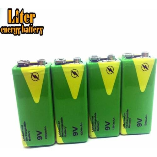 1/2/4 Pieces High Quality 9 V 1200 MAh Rechargeable Ni-MH Battery For Interphone Smoke Alarm Car Toys 9V Nimh Batteries Replace