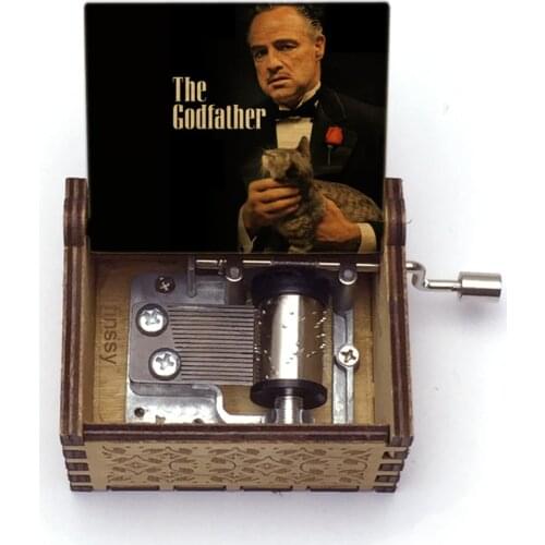 2020 newest figure print Godfather music theme music box Caixa De Musica Musical Box Christmas Gift Drop Shopping large stock