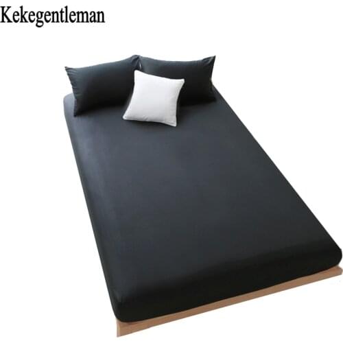 Kekegentleman 100% Cotton 1 piece Solid 600TC bed sheet,grey fitted sheet bedding sheets 30cm deep Bedsheet, white bedclothes