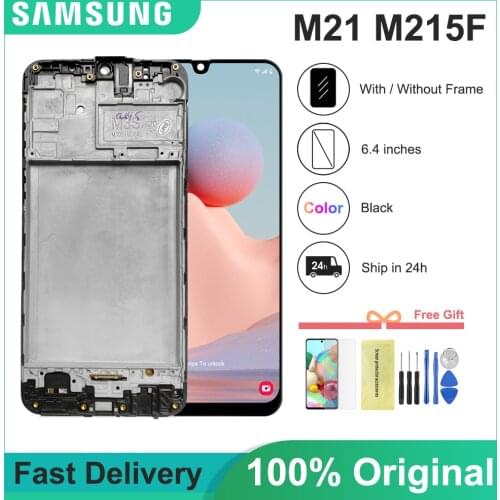 6.4'' Original Display For Samsung Galaxy M21 M215F LCD Display With Touch Screen Digitizer M215F/DS LCD Assembly Replacement