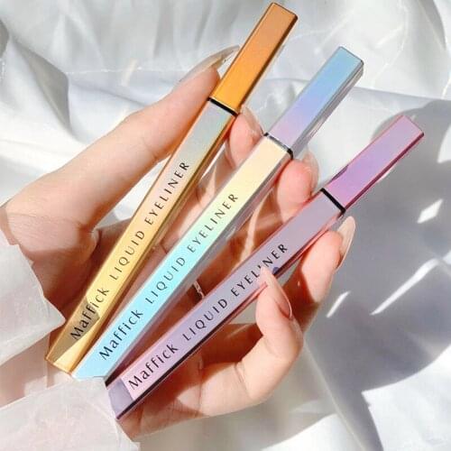 Eye Shadow Liner Combination cosmetics Black Pen Waterproof Is Not Blooming Eyeliner Pen Quick-drying Eyeliner Colorful Effect