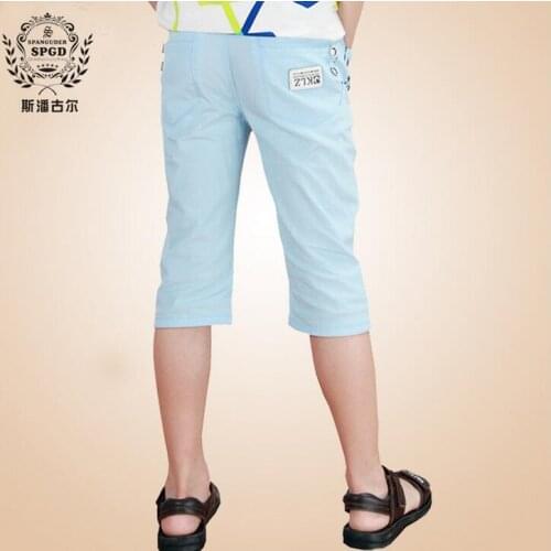 New boys casual pants 2019 designer brand kids knee Length pants soild all-match style fashion trousers for children pants 3-16T