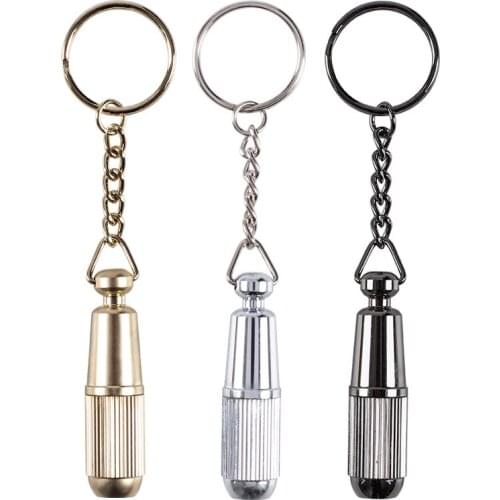 Cigar Punch Cigar Cutter Blade Key Ring Chain Pendant Draw Hole Opener Cutter Gadgets Pocket Carved Striped Round Cigar Scissors