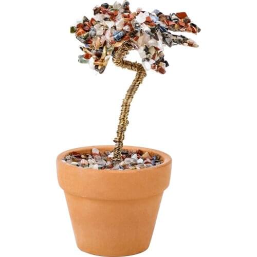 Natural Quartz Crystal Tree Fortune Tree Energy Stones Home Decor Chakra Stone