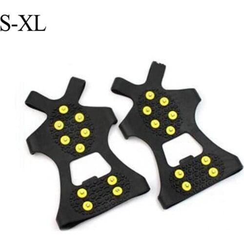 Hot Sale 10 Studs Shoe Spike Unisex Winter Climbing Anti-Slip Snow shoes Over Shoes Covers High Quality Crampon Drop Shipping