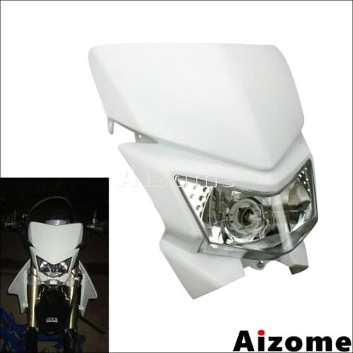 Universal Enduro Motocross Headlamp 12V 35W Dual Sport Motorcycle White Headlight Fairing For Dirt Bike KLX KX KLR KL Moto