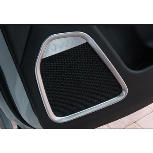 Car Inner Door Audio Speaker Loudspeaker Frame Cover Trim Sticker For Jeep Compass 2017 2018 2019 2020 Accossories