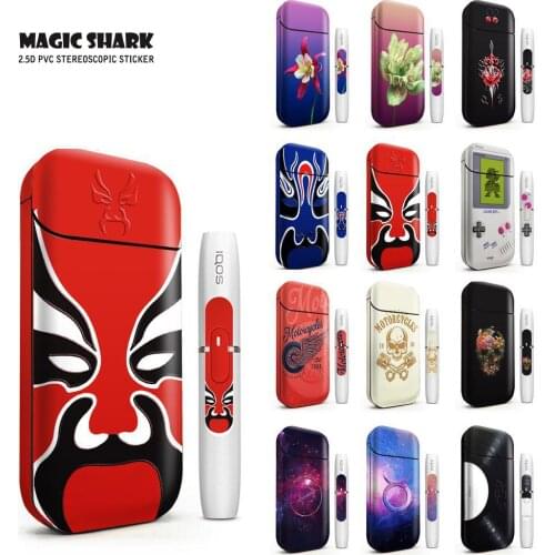 Magic Shark Stereo Game Boy Skull Follow Disk Film Sticker for IQOS 2.4 Plus Skin E Cigarette for IQOS 2.4p Sticker 1850-1881