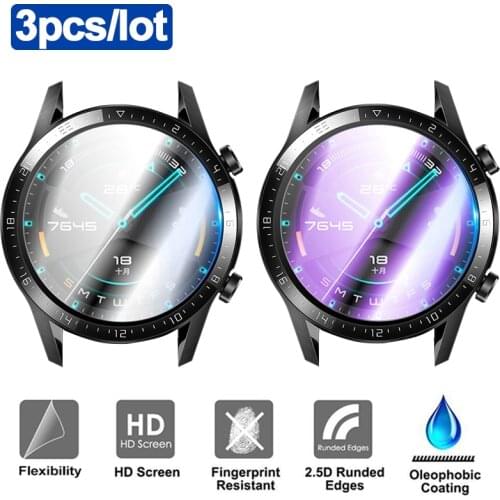 3pcs Glass for Huawei Watch GT 2 46mm protective Glass For huawei GT2e magic watch 2 46mm Screen Protector Tempered Glass film