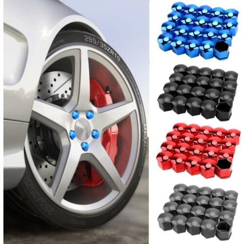 17mm Car Wheel Nut Caps Protection Covers for Land Rover Range Rover Sport Evoque Freelander 2 Jaguar XE XJ XJL XF