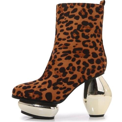 Women Snow Boots High Heels Heel Boots Winter Authentic Silver Leopard Womens Universe Shoes Winter Authentic Silver Leopard