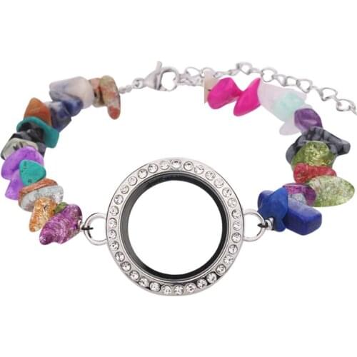 1 Pc Good Quality DIY Magnetic Glass Locket Shell Bracelet