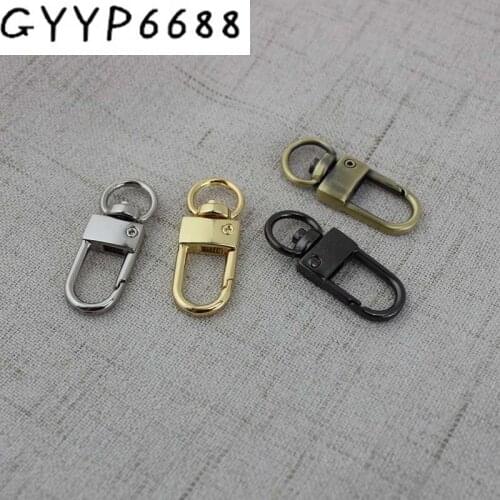 10pcs 200pcs 9mm High quality carabines snap hook for bag metal zinc hardware handbag weekend bags hanger Swivel Lobster clips