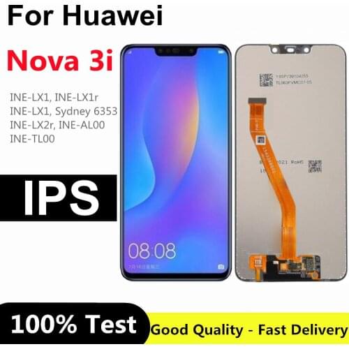 6.3" For Huawei Nova 3i LCD PAR INE LX2 L21 LX2r Touch Screen Panel Digitizer Assembly for HUAWEI Nova 3i display