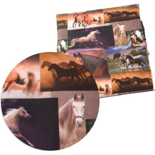 David accessories 50*145cm Horse Wolf Printed Polyester Cotton Fabric DIY Tissue Bedding Home Textile Sewing Tilda Doll,c9120
