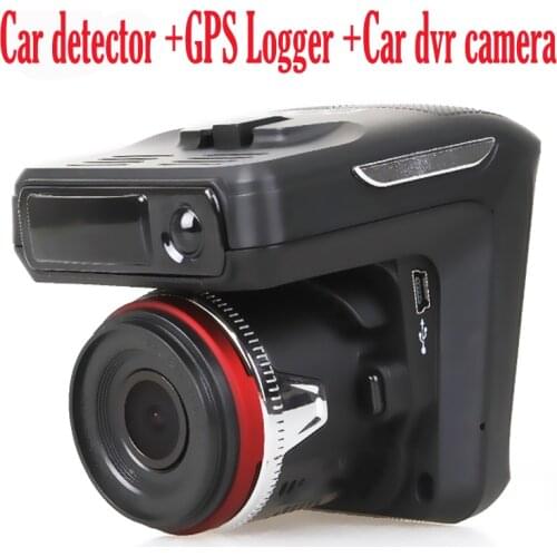 Russian Voice) Car Radar Detector 3 in1 dvr camera 150 degree lens Full HD 1280x720P 30FPS 2.4" TFT laser GPS Logger tracker