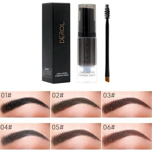 Eyes Makeup Quick Drying Formula Waterproof Anti-Sweat Not Easy To Decolorize Long-Lasting Eyebrow Cream With Eyebrow Brush