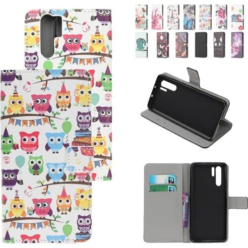 Cartoon Painted Wallet Card Slot Phone Case For Huawei Y9 Y8P Y7A Y7P Y7 Y6P Y6 Y5P Y5 Prime Pro Cute Magnetic With Stand Cases