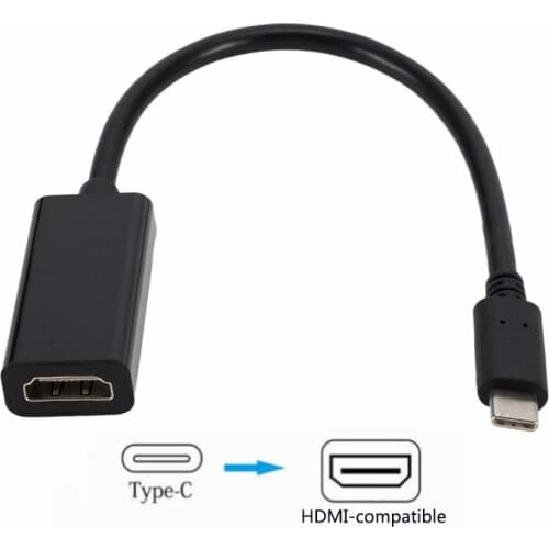 USB Type C to HDMI-compatible Adapter Male to Female Converter for MacBook2016 Huawei Matebook Smasung S8