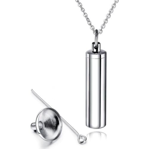 Hot Sale Sample Chain Necklace Stainless Steel Wing Funnel Pendants Silver Color for Men Unisex Fashion Trendy Jewelry Gift