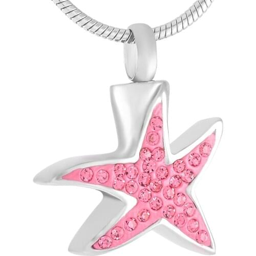 Crystal Star Urn Hold Ashes Memorial Jewelry Ash Keepsake Urns Cremation Urn Pendant Necklace For Pet/Human Ashes Fashion Charm