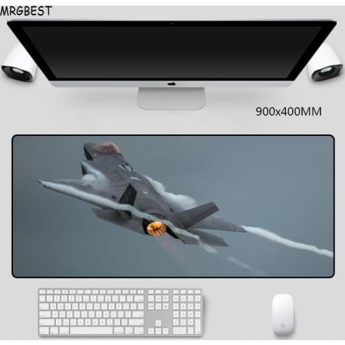 MRGBEST Mouse Pad XXL 800x400mm Aircraft Printed Pads Non-slip Nature Rubber with Locked Edge Customized Desk Mats for Games
