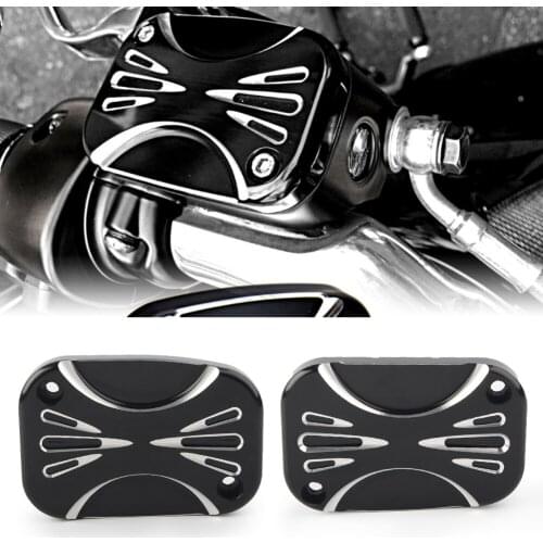 Motorcycle Brake Master Cylinder Fluid Cap Cover for Harley FLH FLHX FLHX 2008-2017 & Electra Road Glide Street VRSCAW 2007-2010