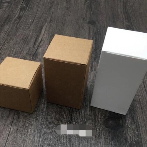 Many sizes Blank Kraft paper packaging recycled kraft paper gift box handmade soap packaging cardboard packing carton box