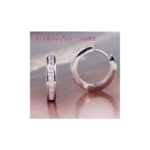 Fashion Jewelry Women Plated CZ Small Round HUGGIE HOOP Earrings Ear Ring Irregular Trendy Zinc Alloy Unisex