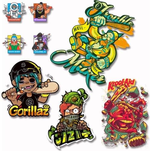 Cartoon anime game character pattern Heat Transfer for Clothing Printed Stickers Printed Decoration Washable Garment Accessories
