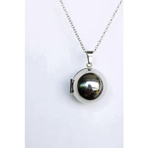 New 1pc/ball photo frame pendant necklace, stainless steel locket necklace, fashion souvenir jewelry photo box necklace